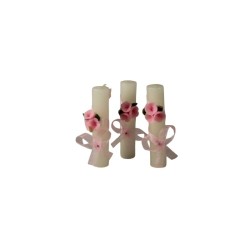 VELA MINI ARREGLADA ROSA