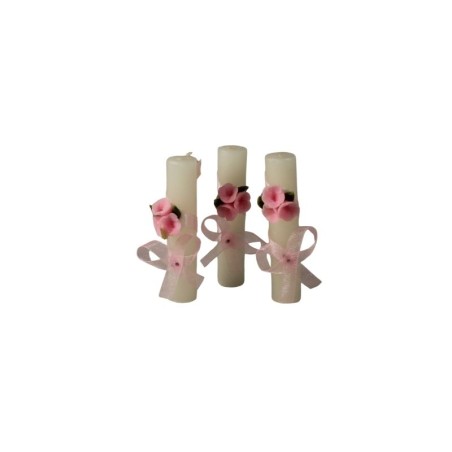 VELA MINI ARREGLADA ROSA