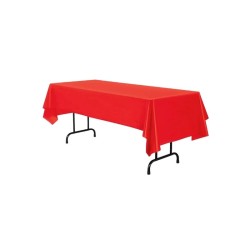 MANTEL DE PLÁSTICO ROJO