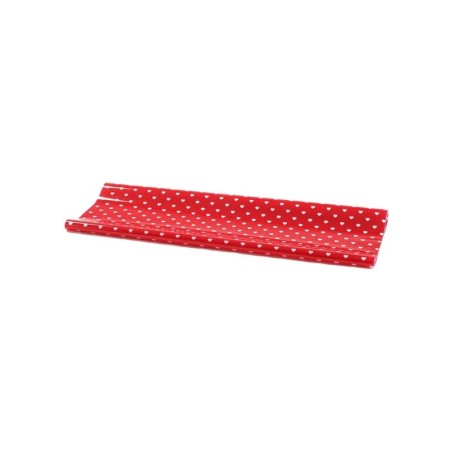 PAPEL CELOFÁN ROJO CON CORAZONES