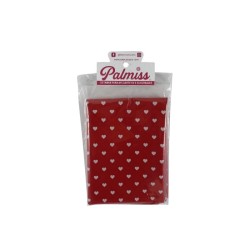 PAPEL CELOFÁN ROJO CON CORAZONES