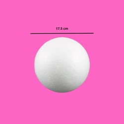 BOLA DE UNICEL 17.5 CM