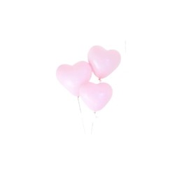 GLOBO DE LATX CORAZÓN ROSA