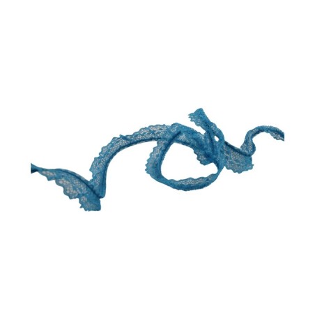 ENCAJE PLIZADO 2.5CM TURQUESA