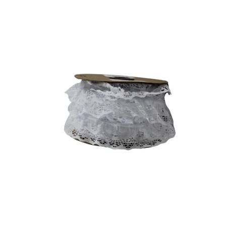 ENCAJE PLIZADO 4.5CM BLANCO