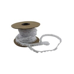 ENCAJE PLIZADO 1CM BLANCO NACARADO