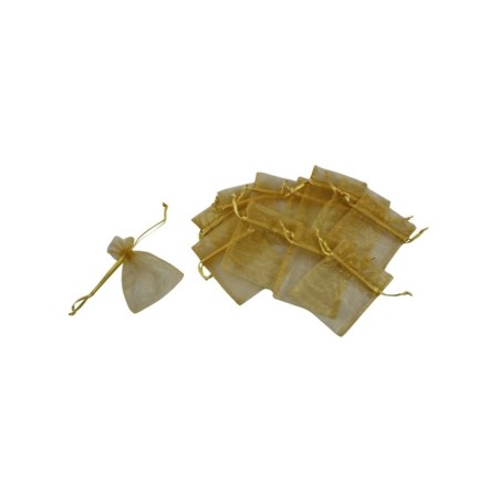 BOLSITA DE ORGANZA 3 X 4 DORADA