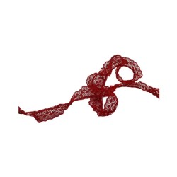 ENCAJE PLIZADO 2.5CM ROJO