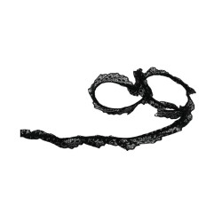 ENCAJE PLIZADO 2.5CM NEGRO