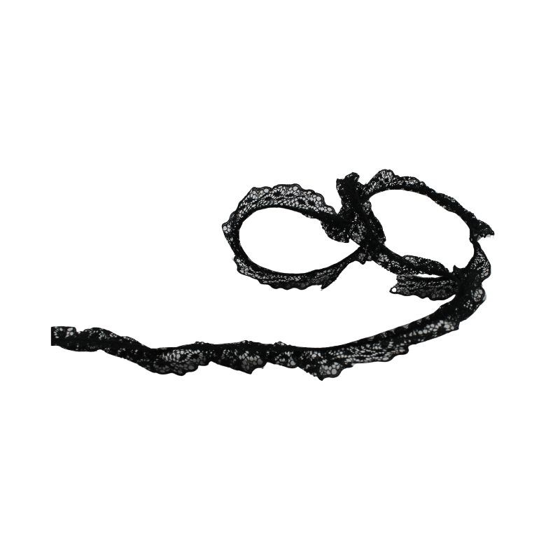 ENCAJE PLIZADO 2.5CM NEGRO