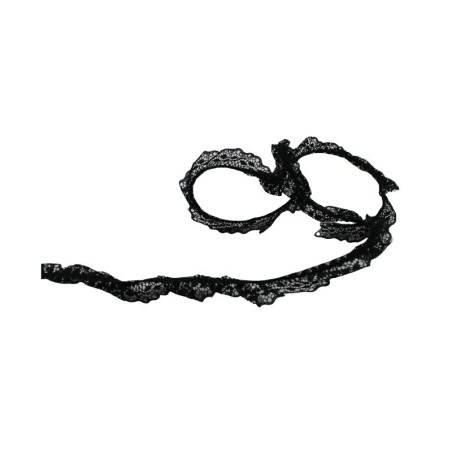 ENCAJE PLIZADO 2.5CM NEGRO