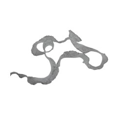 ENCAJE PLIZADO 2.5CM BLANCO/PLATEADO