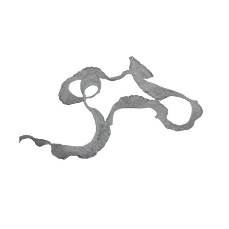 ENCAJE PLIZADO 2.5CM BLANCO/PLATEADO