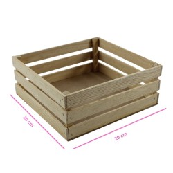 HUACAL DE MADERA  20X20CM