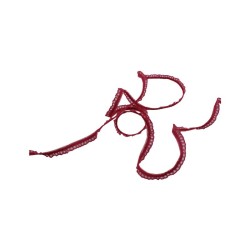 ENCAJE PLIZADO CON BRILLO 1CM FUCSIA