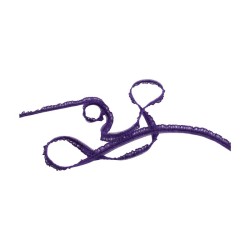 ENCAJE PLIZADO CON BRILLO 1CM MORADO