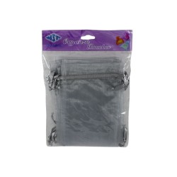 BOLSITA DE ORGANZA DE 5 X 6.5 PLATA