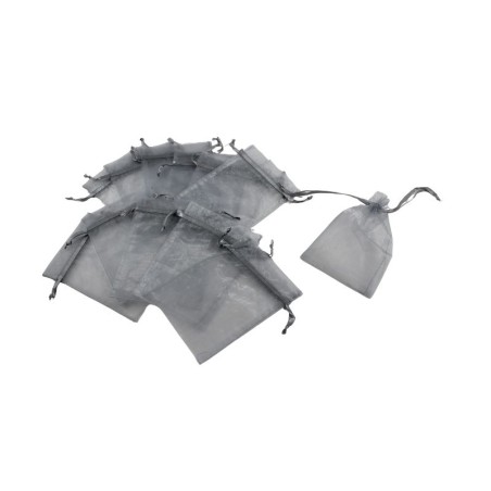 BOLSITA DE ORGANZA DE 5 X 6.5 PLATA