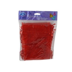 BOLSITA DE ORGANZA DE 5 X 6.5 ROJO