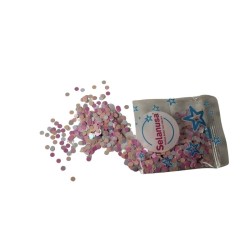 CONFETTI REDONDO ROSA