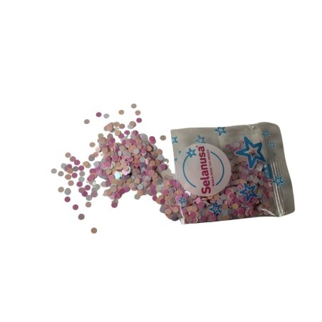 CONFETTI REDONDO ROSA