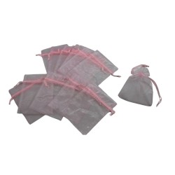 BOLSITA DE ORGANZA DE 5 X 6.5 ROSA