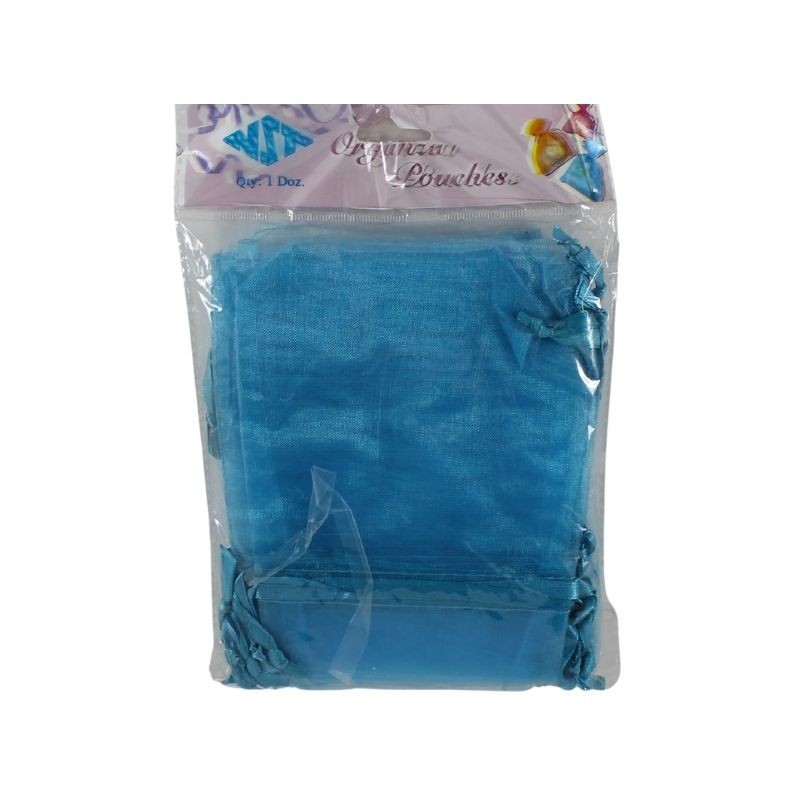 BOLSITA DE ORGANZA DE 5 X 6.5 TURQUESA