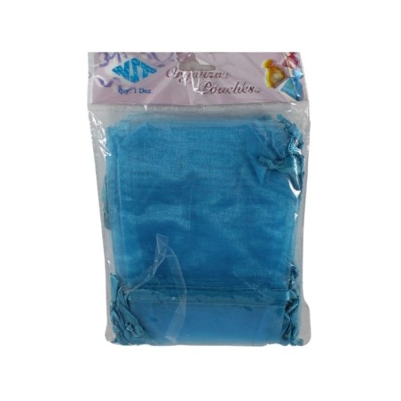 BOLSITA DE ORGANZA DE 5 X 6.5 TURQUESA
