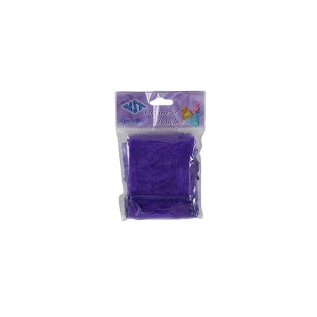 BOLSITA D/ORGANZA 3X4 MORADO 12PZAS