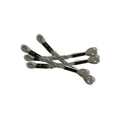 HILAZA PARA BORDAR METÁLICA PLATA