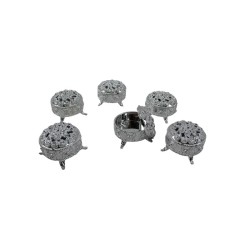 COFRE MINI REDONDO FILIGREE PLATA