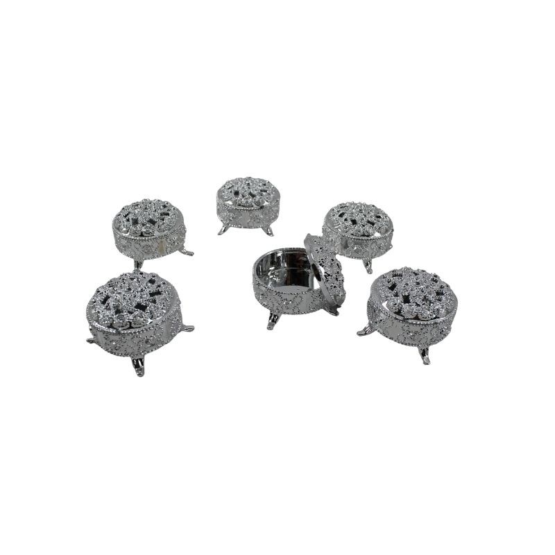 COFRE MINI REDONDO FILIGREE PLATA