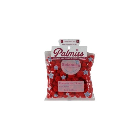 POM POM 13MM ROJO