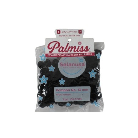 POM POM 13MM NEGRO