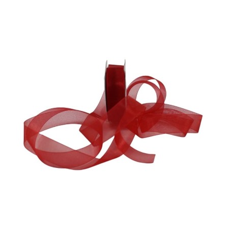 LISTÓN ORGANZA LISO NUM 5 ROJO