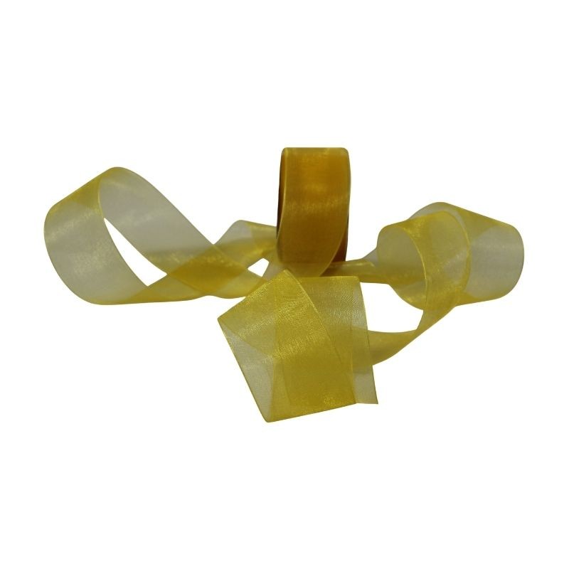 LISTÓN ORGANZA LISO NUM 9 CANARIO