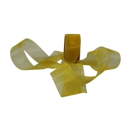 LISTÓN ORGANZA LISO NUM 9 CANARIO