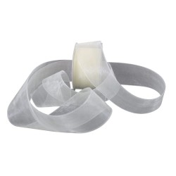 LISTÓN ORGANZA LISO NUM 9 MARFIL