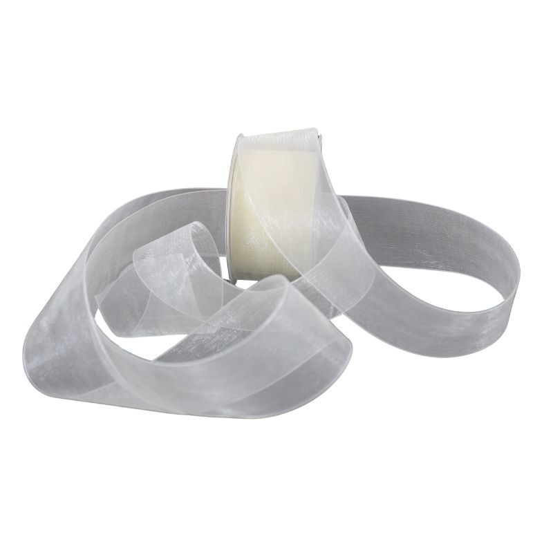 LISTÓN ORGANZA LISO NUM 9 MARFIL