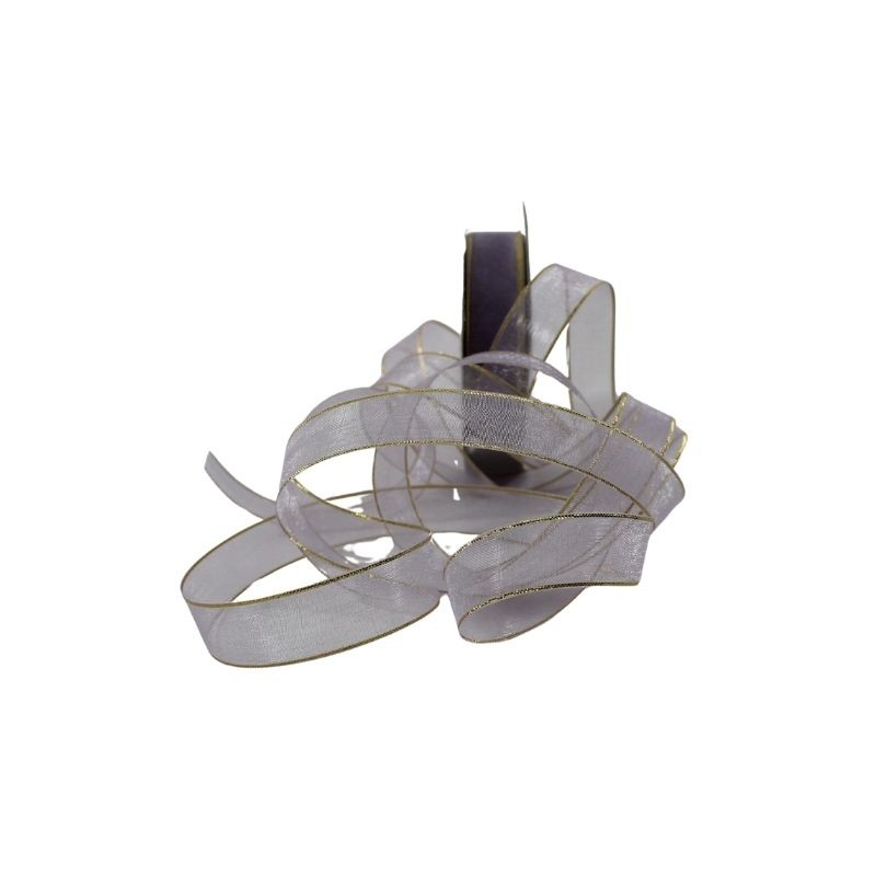 LISTÓN ORGANZA ORILLA LUREX 3 LILA