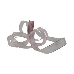 LISTÓN ORGANZA ORILLA LUREX NUM 5 ROSA