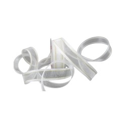 LISTÓN ORGANZA CON SATÍN NUM 5 BLANCO CON ORO