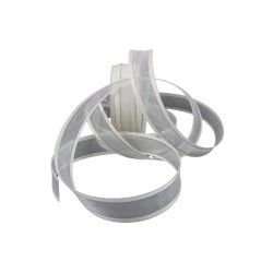 LISTÓN ORGANZA CON SATÍN NUM 5 MARFIL CON ORO