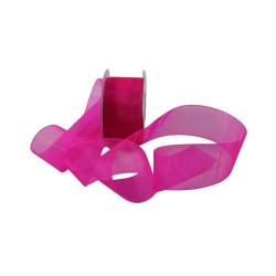 LISTÓN ORGANZA LISO NUM 9 FUCSIA
