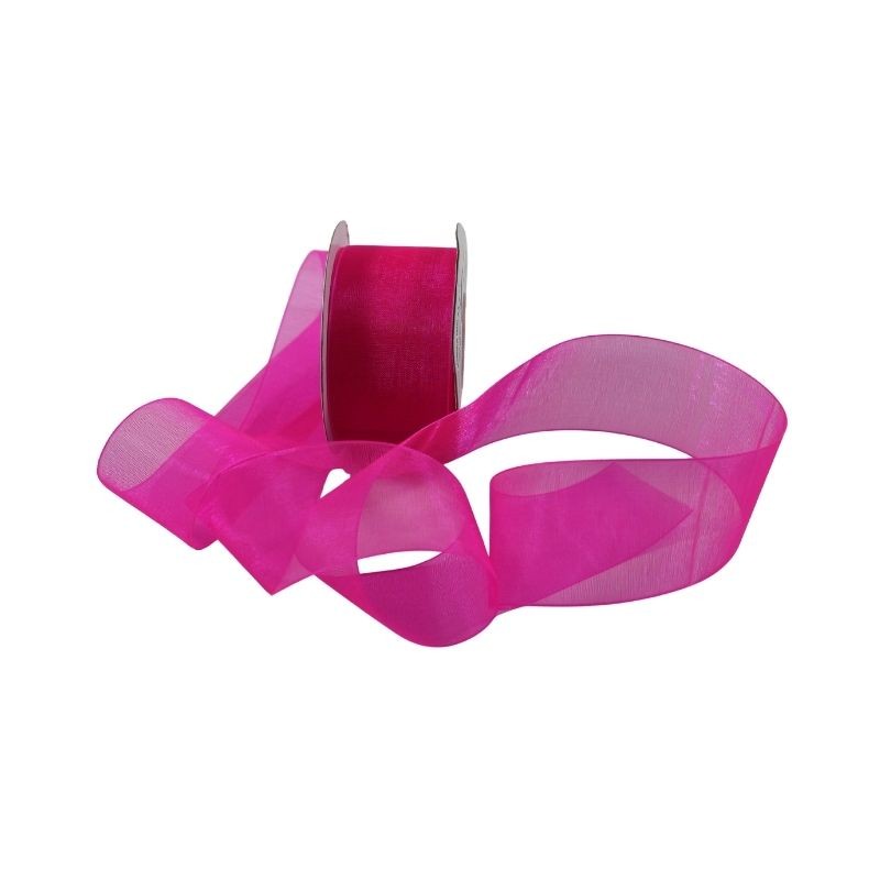 LISTÓN ORGANZA LISO NUM 9 FUCSIA