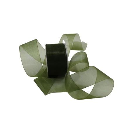 LISTÓN ORGANZA LISO NUM 9 VERDE MUSGO