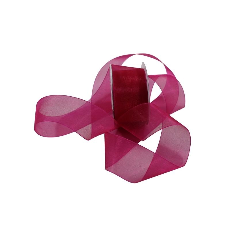 LISTÓN ORGANZA LISO NUM 9 BUGAMBILIA