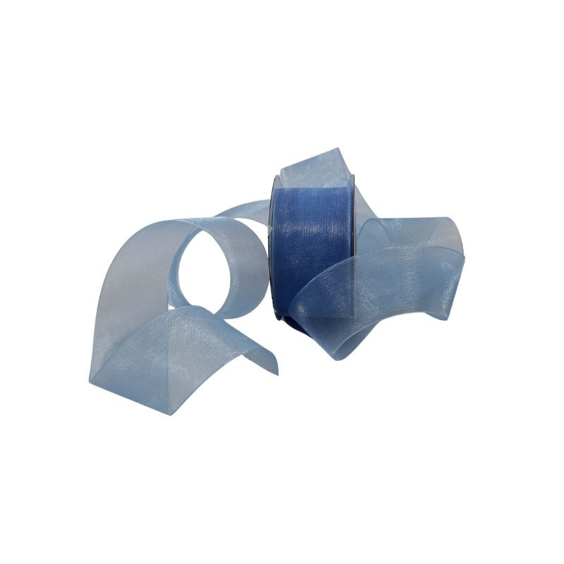 LISTÓN ORGANZA LISO NUM 9 AZUL CIELO