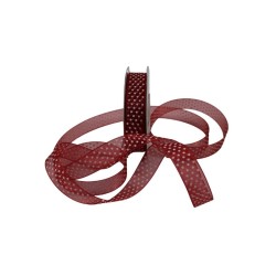 ORGANZA ROJO NUM 3 CON LUNARES