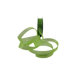 ORGANZA VERDE MANZANA NUM 3 CON LUNARES